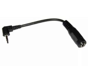 Cablu adaptor Jack 2.5 mm 90 grade la 3.5 mm mama pe fir 5cm negru ZLA0580