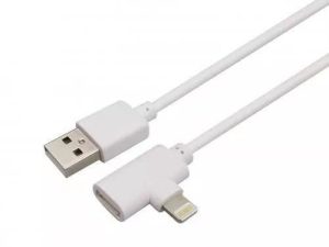 Cablu adaptor Lightning 2in1 dual port 1m alb Well