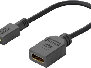 Cablu adaptor micro HDMI tata - HDMI mama 15cm v2.0 4K 60Hz 2160p GoPro Raspberry Pi Goobay 58683