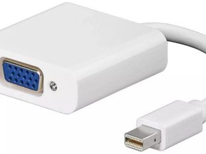 Cablu adaptor mini DisplayPort tata la VGA mama alb Goobay