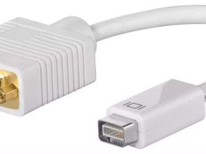 Cablu adaptor mini DVI-I la VGA mama Goobay