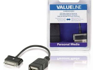 Cablu adaptor OTG Samsung 30 pini tata - USB A mama 0.2m Valueline