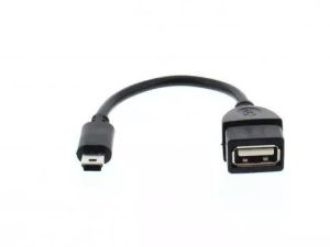 Cablu adaptor OTG USB mama - mini USB tata cablu 8cm Well