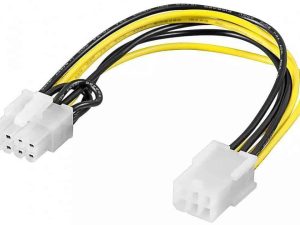 Cablu adaptor PCI 6 pini la PCI 8 pini placa video Goobay