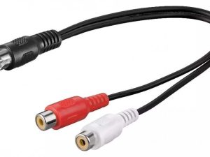 Cablu adaptor RCA tata la 2x RCA mama 0.2m Goobay