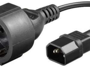 Cablu adaptor UPS-priza IEC320C14 la Schuko mama 23cm Goobay