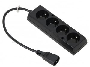 Cablu alimentare adaptor de la UPS IEC C14 la 4x cupla schuko 0.3m JONEX