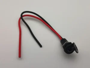 Cablu alimentare cu mufa DC mama 5.5x2.1mm fixare manson + capac rezistent la apa (5999)