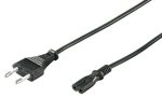 Cablu alimentare Euro la tip 2 pini 1.5m 2x0.75mm2 CUPRU 2.5A 250V negru