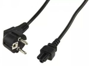 Cablu alimentare laptop Schuko tata 90 grade - IEC320-C5 mama 1.5m H05VV-F 3x0.75mm VDE