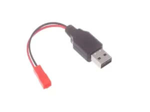 Cablu alimentare li-ion 3.7V USB A tata - mufa JST 2 pin mama 15cm