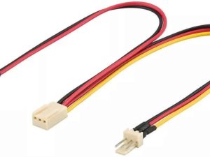 Cablu alimentare PC 2x Fan 3 pini tata - Fan mama 3 pini 22cm Goobay