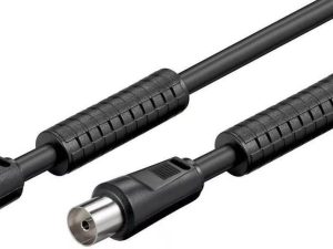 Cablu antena Coaxial tata - Coaxial mama 2.5m negru Goobay