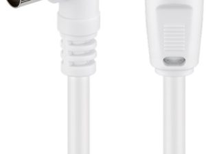 Cablu antena TV 75ohm Coaxial tata - Coaxial mama in unghi 1.5m 70dB dublu ecranat 5mm Goobay 11712