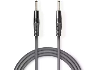 Cablu audio 3m Jack Mono 6.35 mm tata - Jack Mono 6.35 mm tata Nedis