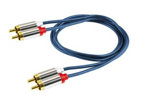 Cablu audio HiFi stereo 2x RCA - 2x RCA 1m dublu ecranat HOME