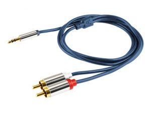 Cablu audio HiFi stereo Jack 3.5 mm - 2x RCA 4m dublu ecranat HOME