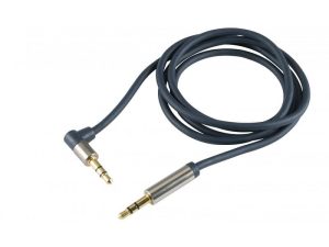Cablu audio HiFi stereo Jack 3.5 mm - 3.5 mm 90 grade 1m dublu ecranat HOME