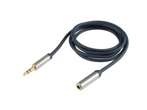 Cablu audio HiFi stereo prelungitor Jack 3.5 mm mama - 3.5 mm tata 2.5m dublu ecranat HOME