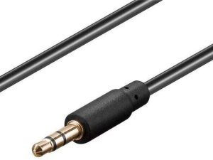 Cablu audio Jack 3.5 mm - 3.5 mm 90 grade contacte aurite 0.5m Goobay