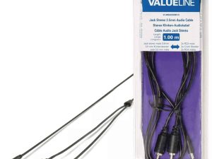 Cablu audio jack stereo 3.5 mm tata - 2x RCA tata 1m negru Valueline