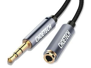 Cablu audio Jack stereo Choetech AUX001 3.5 mm tata - 3.5 mm mama 2m negru