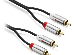 Cablu audio SENTIVUS stereo 2x RCA - 2x RCA 2m tata-tata SA-AU080-200