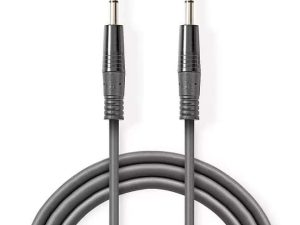 Cablu audio stereo 6.35 mm tata - 6.35 mm tata 5m gri NEDIS