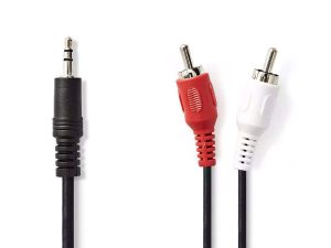 Cablu Audio Stereo Jack 3.5 mm tata - 2x RCA tata 1m Nedis