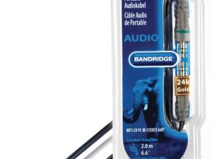 Cablu audio stereo OFC cupru Jack 3.5 mm tata-tata 2m Bandridge