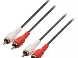 Cablu audio stereo RCA 5m 2x RCA tata - 2x RCA tata negru Valueline