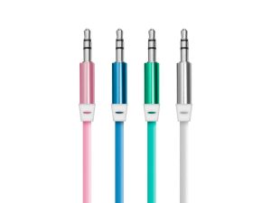 Cablu AUXILIAR Jack 3.5 mm metal tata-tata 1m textil Delight
