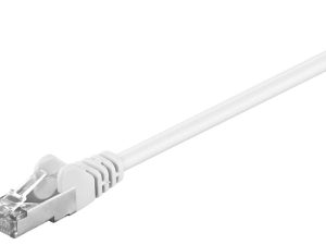 Cablu CAT5e FTP RJ45-RJ45 1m ecranat alb Goobay