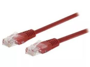 Cablu CAT5e UTP de retea RJ45 8P8C tata - RJ45 8P8C tata 2m rosu Valueline