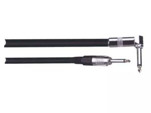 Cablu chitara Jack 6.35 mm tata la Jack 6.35 mm 90 grade tata 3m ibiza