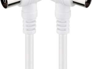 Cablu coaxial 90 grade la coaxial 90 grade 2.5m dublu ecranat Goobay