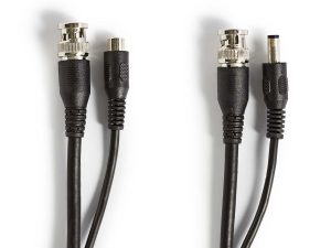 Cablu coaxial de securitate BNC + DC 2.1x5.5mm CCTV RG59 10m conectori preasamblati Nedis CCTVCA10BK100