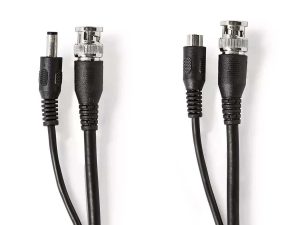 Cablu coaxial de securitate CCTV RG59 20m BNC 2.1x5.5mm Nedis