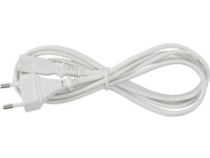 Cablu de alimentare Euro - 2pini mufa bipolara 2m conductor 2x0.75mm2 2.5A 500W alb Somogyi Electronic