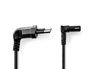 Cablu de alimentare Euro tata cotit - IEC-320-C7 cotit 2m negru Nedis CEGL11075BK20