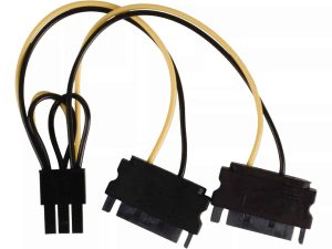 Cablu de alimentare intern 2x SATA 15 pini tata - PCI Express mama 0.15m Valueline