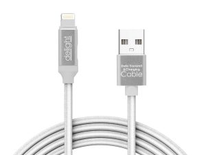 Cablu de date 2in1 iPad iPhone lightning 1m 2A argintiu delight