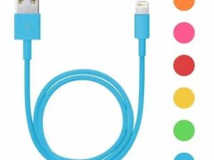 Cablu de date pentru iPhone 5 iPhone 6 invelis textil diferite culori 1m Delight