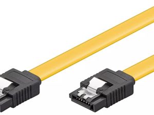 Cablu de date SATA III 6Gbit/s SATA L - SATA L 0.7m galben Goobay