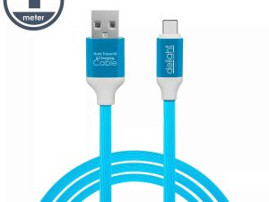 Cablu de date si incarcare USB Type C invelis siliconic 1m 2.1A Delight