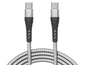 Cablu de date USC Type C - USB Type C alb 2m delight