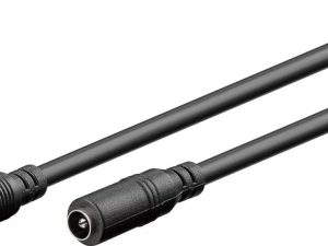 Cablu de extensie DC 2.5x5.5 mm 3m mama-tata 2x0.5mm negru Goobay