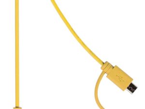 Cablu de incarcare si sincronizare USB 2.0 A tata - micro USB tata cu adaptor lightning 1m galben Valueline
