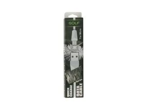 Cablu de incarcare USB Golf Diamond Micro USB alb 1m
