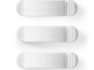 Cablu de management cu blocare clip 3buc 3 sloturi pentru cablu max 7.5 mm alb Nedis